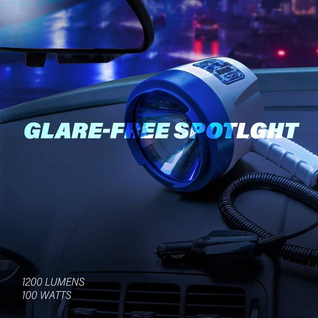 Alt view image 5 of 6 - Marine Spotlight Corded Handheld Corded Spot Lights for Boats 12 Volt DC Glare-Free Halogen Spotlight 9924-H202-01