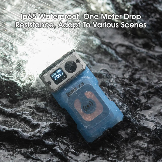 Alt view image 6 of 7 - X3 Mini Flashlight with Rechargeable Charging Box 180 Degree EDC Keychain Flashlight Twist Ip65 Waterproof Magnet Pocket Flashlight 10 Mode Type-C Lanyard for Camping, Outdoor, Inspection, Gift