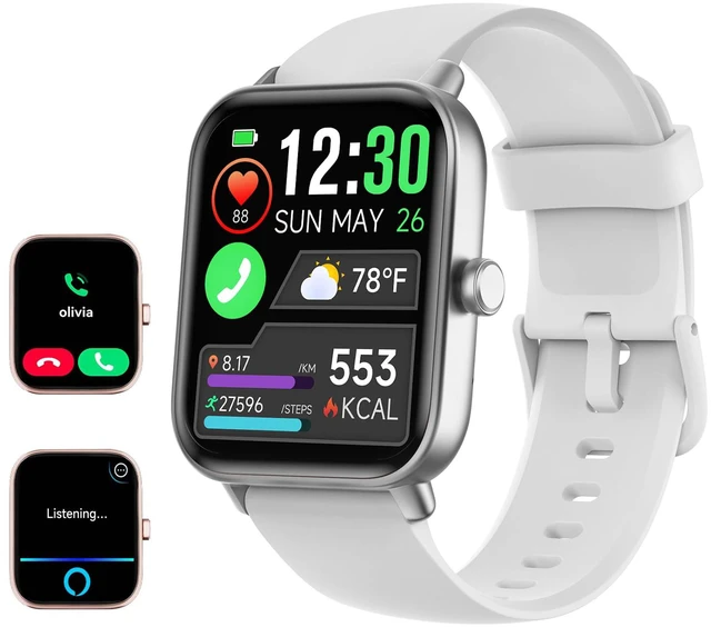 Main image of Smart Watch for Women/Men, Bluetooth Calling, Alexa built-in, iOS Android | Fitness Tracker, Smartwatch with Heart Rate/Sleep Monitor, Waterproof, 1.8" HD Screen, Perfect Smart Gift