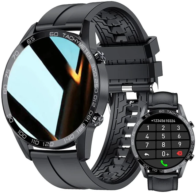 Main image of Men Smart Watch for Android iOS, Bluetooth Calls Voice Chat with Heart Rate/Sleep Monitor Fitness Tracker, 1.3" Full Touch Screen IP67 Waterproof Silicone Activity Tracker for Men