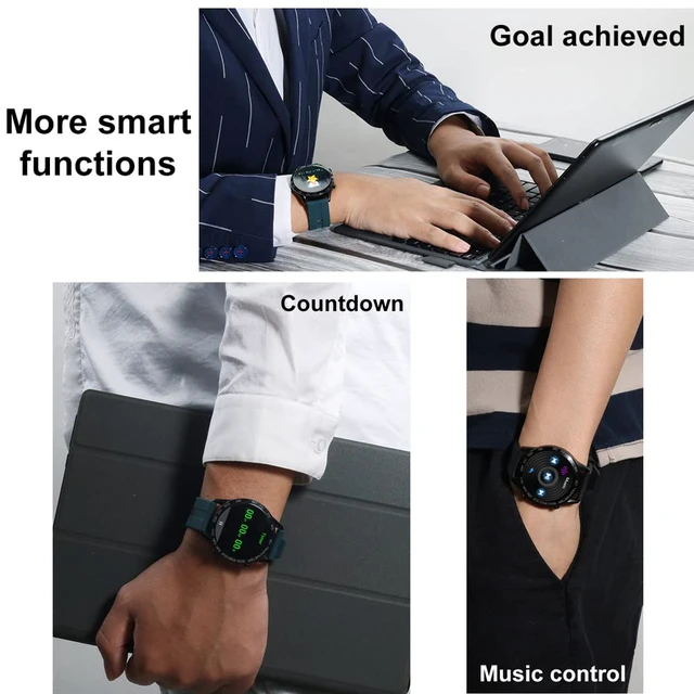 Alt view image 5 of 7 - Men Smart Watch for Android iOS, Bluetooth Calls Voice Chat with Heart Rate/Sleep Monitor Fitness Tracker, 1.3" Full Touch Screen IP67 Waterproof Silicone Activity Tracker for Men