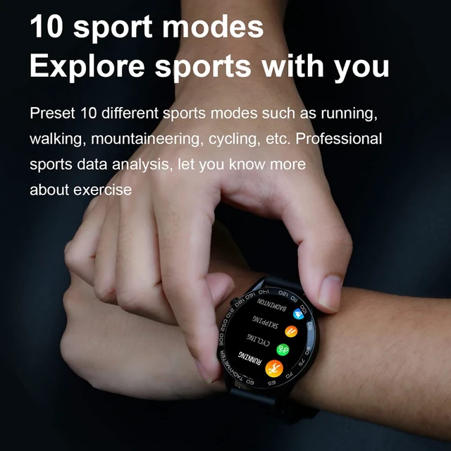Alt view image 6 of 7 - Men Smart Watch for Android iOS, Bluetooth Calls Voice Chat with Heart Rate/Sleep Monitor Fitness Tracker, 1.3" Full Touch Screen IP67 Waterproof Silicone Activity Tracker for Men