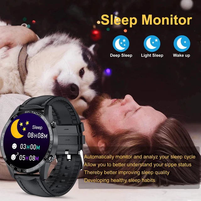 Alt view image 7 of 7 - Men Smart Watch for Android iOS, Bluetooth Calls Voice Chat with Heart Rate/Sleep Monitor Fitness Tracker, 1.3" Full Touch Screen IP67 Waterproof Silicone Activity Tracker for Men
