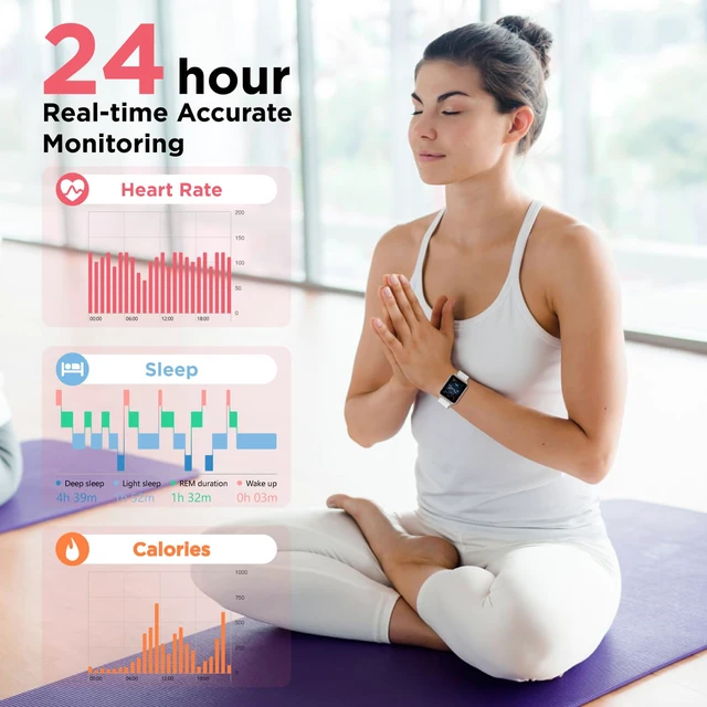 Alt view image 5 of 7 - Moto Watch 70 - Health and Fitness Bluetooth Smartwatch for Every Day Wear, Advanced Health Features, Up to 10 Days Battery Life - Compatible with Android and iOS - Rose Gold