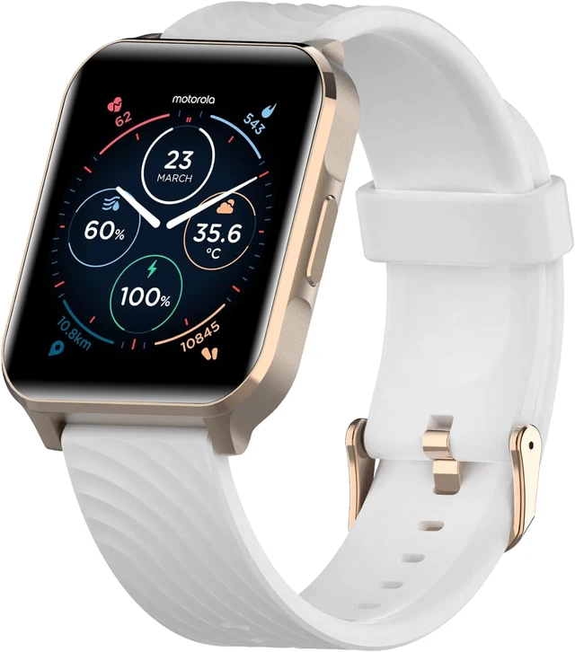 Alt view image 7 of 7 - Moto Watch 70 - Health and Fitness Bluetooth Smartwatch for Every Day Wear, Advanced Health Features, Up to 10 Days Battery Life - Compatible with Android and iOS - Rose Gold