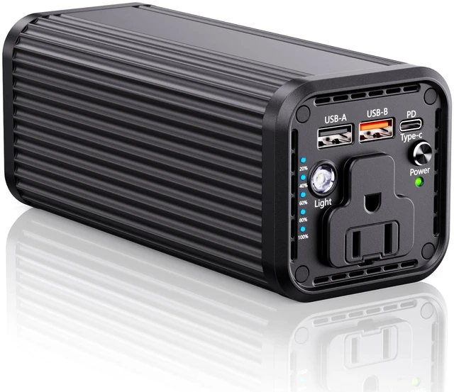 Main image of Power Bank with 100W AC Outlet, 27000mAh (98Wh) Portable Laptop Charger, 65W USB-C PD Fast Charging Battery, Wireless Charging Portable Power Supply for Travel, Camping, Road Trip & Emergency Backup