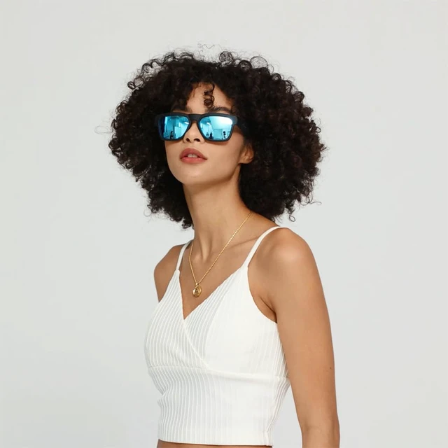Alt view image 5 of 7 - Open Ear Smart Glasses, UV400 Z87.1 Lightweight Bluetooth Sunglasses | Up to 10H Playtime, Hands-Free Calling, Music Playback, Voice Control, Polarized Lens, Unisex for Daily Wear & Outdoor Sports