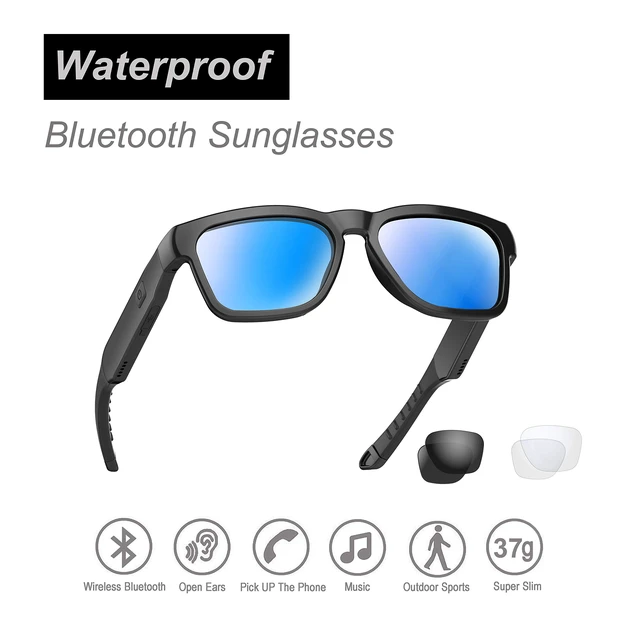 Alt view image 2 of 7 - Open Ear Smart Glasses, UV400 Z87.1 Lightweight Bluetooth Sunglasses | Up to 10H Playtime, Hands-Free Calling, Music Playback, Voice Control, Polarized Lens, Unisex for Daily Wear & Outdoor Sports