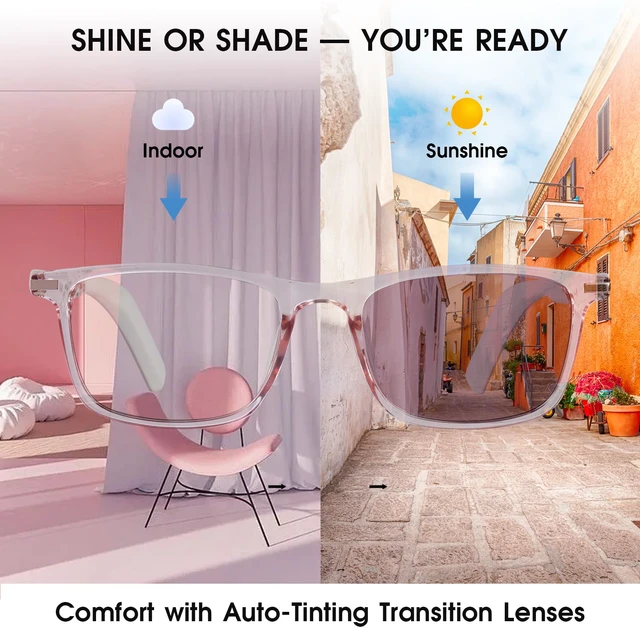 Alt view image 5 of 7 - AI Smart Glasses for Women with Stylish Rose-Gold Thin Temples | Real-Time Translation - 164 Languages, Color-Changing Lenses, Lightweight, Free App, Bluetooth Glasses for Travel Working