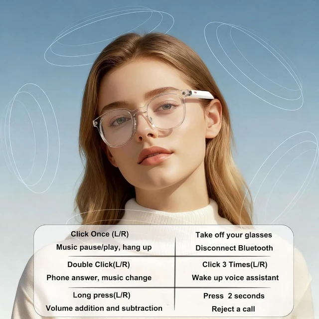 Alt view image 4 of 6 - Ai Smart Glasses Bluetooth 5.4 with Translation for Men Women 160+Languages Color-Change Lens Chat GPT Assistant Free App Translator Glasses Meeting,Driver,Travel