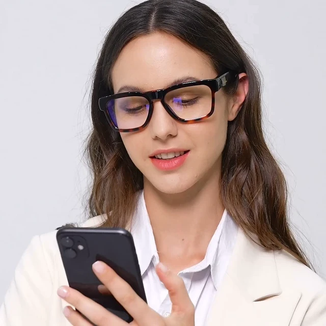 Alt view image 2 of 7 - Open Ear Smart Glasses, UV400 Z87.1 Lightweight Bluetooth Sunglasses | Up to 10H Playtime, Hands-Free Calling, Music Playback, Voice Control, Photochromic Lens, Unisex for Daily Wear & Outdoor Use
