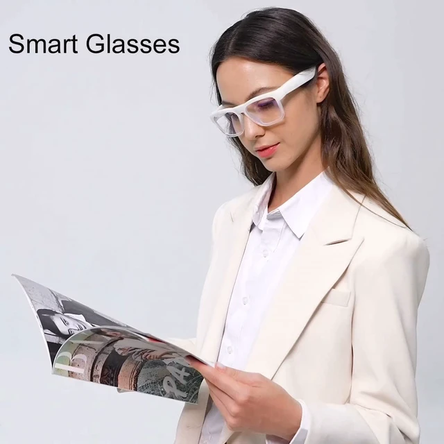 Alt view image 2 of 6 - Open Ear Smart Glasses, UV400 Z87.1 Lightweight Audio Bluetooth Glasses | Up to 10H Playtime, Hands-Free Calling, Music Playback, Voice Control, Blue Light Blocking Lens, Unisex for Daily & Outdoor