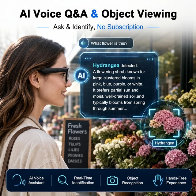 Alt view image 6 of 7 - AI Smart Glasses with Camera, 4K Anti-Shake Video & Photo Capture. | Real-Time Translation, Object Recognition, AI Assistant, Open-Ear Audio, Smart Glasses with Camera and Bluetooth, Black