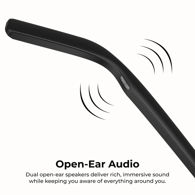 Alt view image 5 of 7 - AURA Smart Audio Glasses, Bluetooth Open-Ear Smart Glasses with Hands-Free Calling, Dual Microphones, Voice Assistant, Touch Controls, Blue Light or UV400 Sunglass Lenses,Up to 6 Hours Playtime