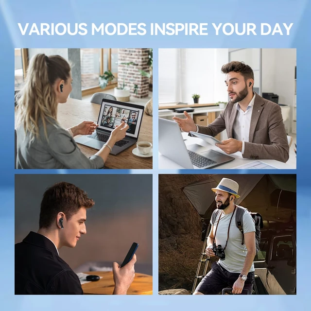 Alt view image 2 of 3 - Translation Earbuds Real Time Language Translator, Light Black | 137 Languages, 3-in-1 Two Way Instant Voice Translator, Bluetooth and APP, iOS & Android Compatible