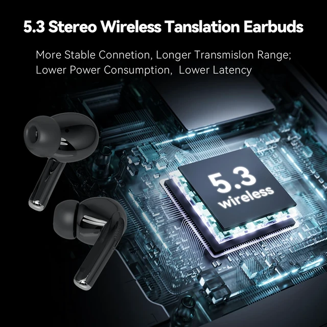 Alt view image 2 of 7 - Ai Translation Earbuds Real Time, 3-in-1 Language Translator Earbuds | 137 Languages & Accents, Long Battery Life, Two-Way Translator, For Travel/Business/Learning