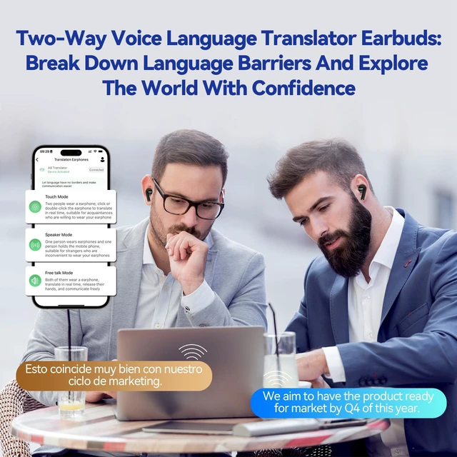 Alt view image 3 of 7 - Ai Translation Earbuds Real Time, 3-in-1 Language Translator Earbuds | 137 Languages & Accents, Long Battery Life, Two-Way Translator, For Travel/Business/Learning