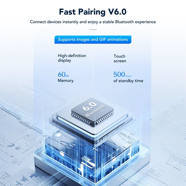 Alt view image 6 of 7 - Digital Badge AI Companion, Wearable Translation Translator with HD Touchscreen, Real-Time Interactive Reactions, Bluetooth 6.0 Portable Pin for Travel Business & Life