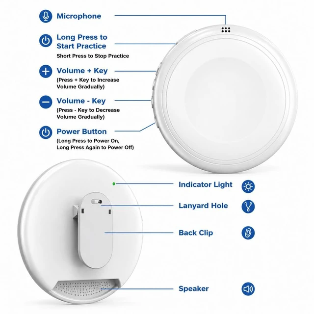 Alt view image 6 of 6 - Smart Wearable Translator, Spanish & English Practice Companion, Capable of Translating 160+ Languages, Foreign Language Practice Partne, Travel Essentials Portable Language Translator