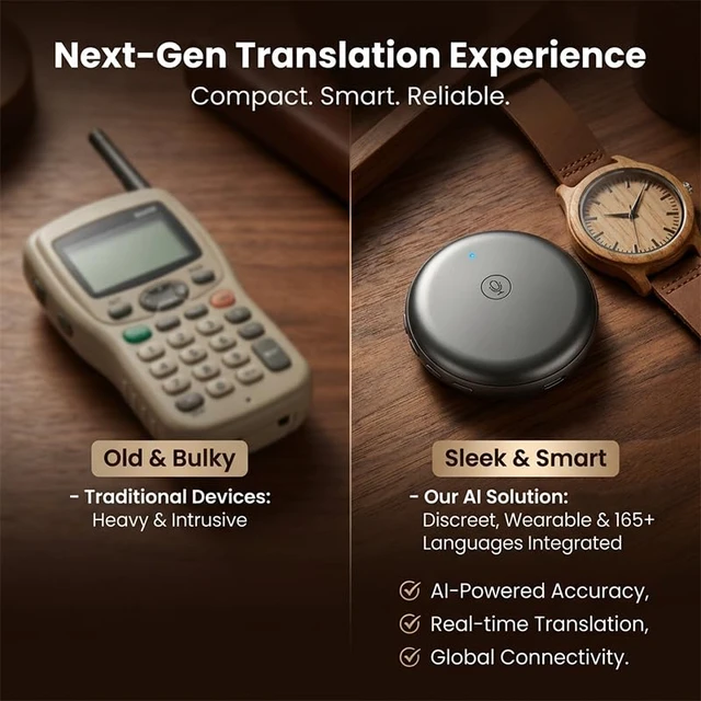 Alt view image 4 of 7 - AI Translator, 100+ Languages Real-Time Practice Companion | Pronunciation & Grammar Feedback, Instant Translation Support, Compact Wearable Design for Learning, Work & Travel