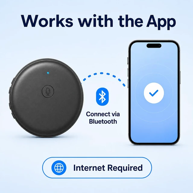 Alt view image 2 of 7 - Language Translator Device, Spanish & English Practice Companion | Real-Time Translation, AI Voice Assistant, Multi-Language Support, Hands-Free Design, Travel Companion (Gray)