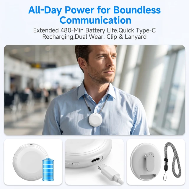 Alt view image 4 of 6 - AI Translator Language Translator Device Spanish & English Practice Companion Supports 160+ Languages,traductor de idiomas portatil,Travel Essentials traductor de idiomas portatil
