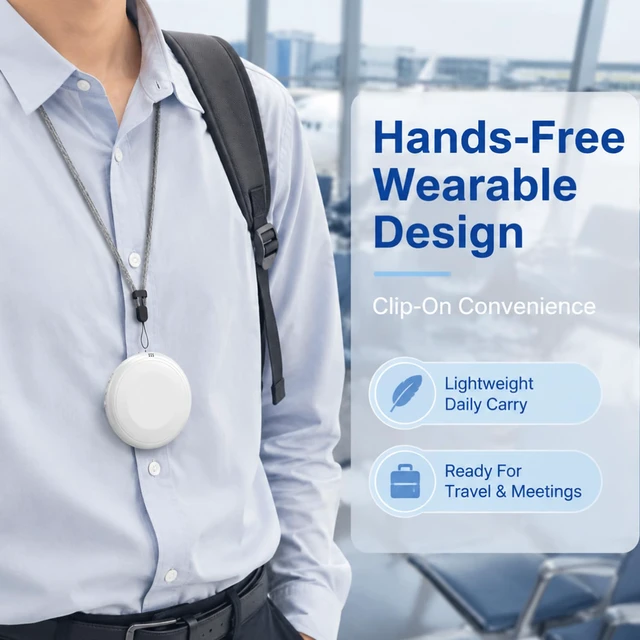 Alt view image 5 of 7 - Smart Wearable Translator, Supports 165 Languages Real Time Translation, Portable Language Learning Assistant for Travel Business Daily Communication