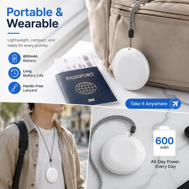 Alt view image 7 of 7 - Smart Wearable Translator,AI Translator Language Translator,Supports 165 Languages Real Time Translation,Device Spanish & English Practice Companion,Travel traductor de idiomas portatil