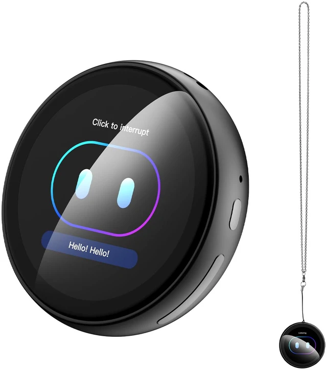 Main image of Digital Badge AI Companion, Wearable Translation Translator with HD Touchscreen, Real-Time Interactive Reactions, Bluetooth 6.0 Portable Pin for Travel Business & Life