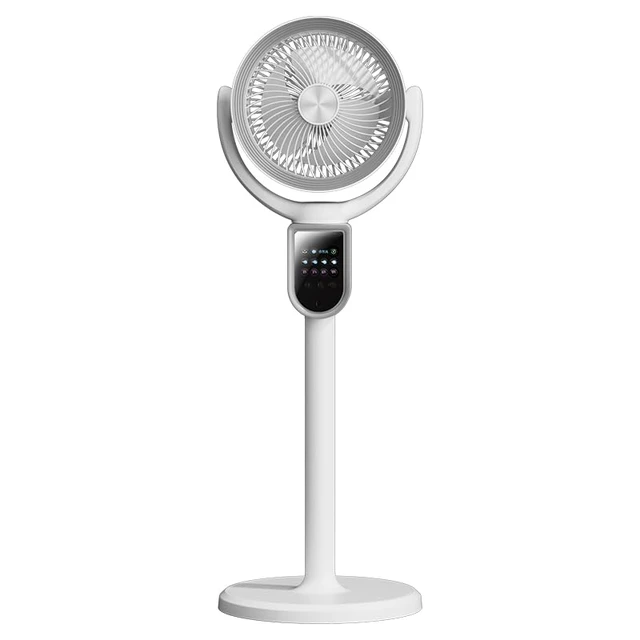 Alt view image 4 of 7 - Rechargeable Cordless Pedestal Fan, Standing Air Circulator Fan with Remote | Pedestal Fan Standing for Home Camping, 190°+140° Auto Oscillation, 4 speeds, 4 timers, 3 Heights Adjustable for Stand Fan