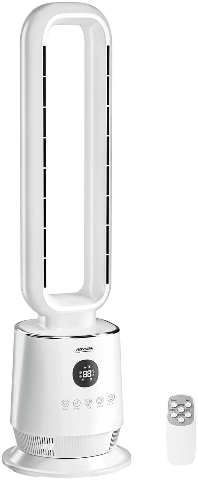 Main image of Smart Bladeless Fan, 32" Bladeless Tower Fan for Bedroom, Quiet Oscillating Tower Fan with Remote, Portable Cooling Fan with 12H Timer, 3 Speeds, 3 Modes, Ideal for Home, Bedroom, Office