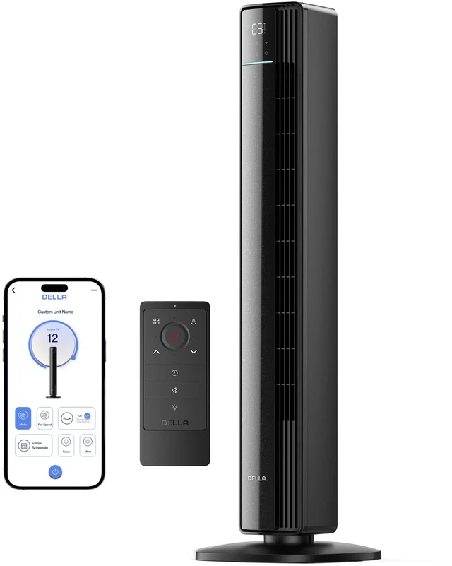Main image of 42" Smart Tower Fan, Ultra Quiet 23dB Cooling Fan with 12 Speeds, 90° Oscillating, 28ft/s Airflow, DC Motor, 24H Timer, Voice/App/Remote Control for Bedroom Office Living Room