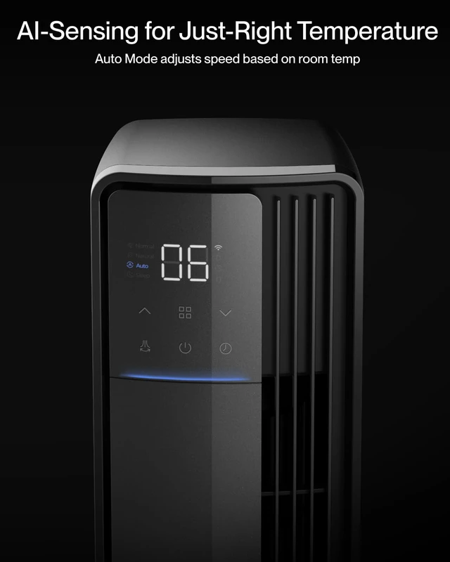 Alt view image 7 of 7 - 42" Smart Tower Fan, Ultra Quiet 23dB Cooling Fan with 12 Speeds, 90° Oscillating, 28ft/s Airflow, DC Motor, 24H Timer, Voice/App/Remote Control for Bedroom Office Living Room