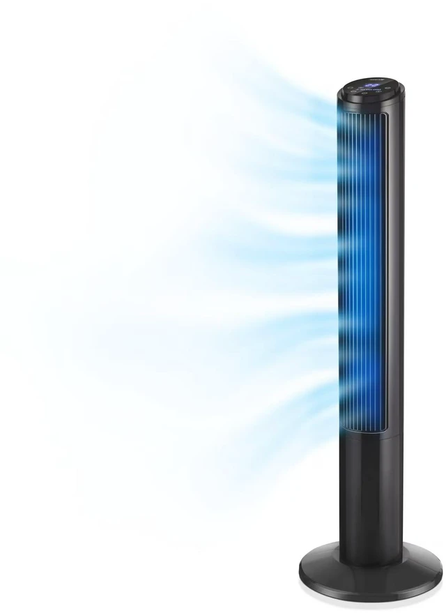 Main image of SmartVoice 40 Tower Fan, Wi-Fi-free Voice Control Fan, Hands-Free Cooling, No WiFi, No App, 70° Oscillation, 3 Speeds, 15-Hr Timer, Sleep Mode & Remote Control