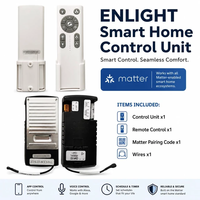Alt view image 2 of 7 - Matter Smart Fan Control Unit FAN EL015 & EL029 ONLY