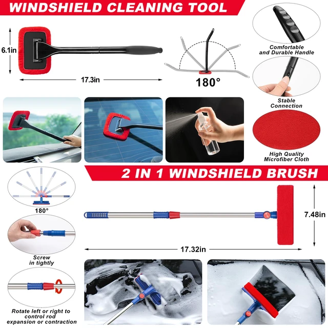 Alt view image 3 of 7 - 41Pcs Car Wash Cleaning Kit with High Power Handheld Vacuum Windshield Cleaning Tool Collapsible Bucket Detailing Brushes Tire Brush Towels Complete Detailing Set for Car