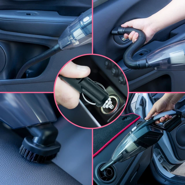 Alt view image 3 of 7 - 20Pcs Car Cleaning Kit, Interior Detailing Kit with High Power Handheld Vacuum, Detailing Brush Set, Windshield Tool, Pink Complete Auto Accessories for Women
