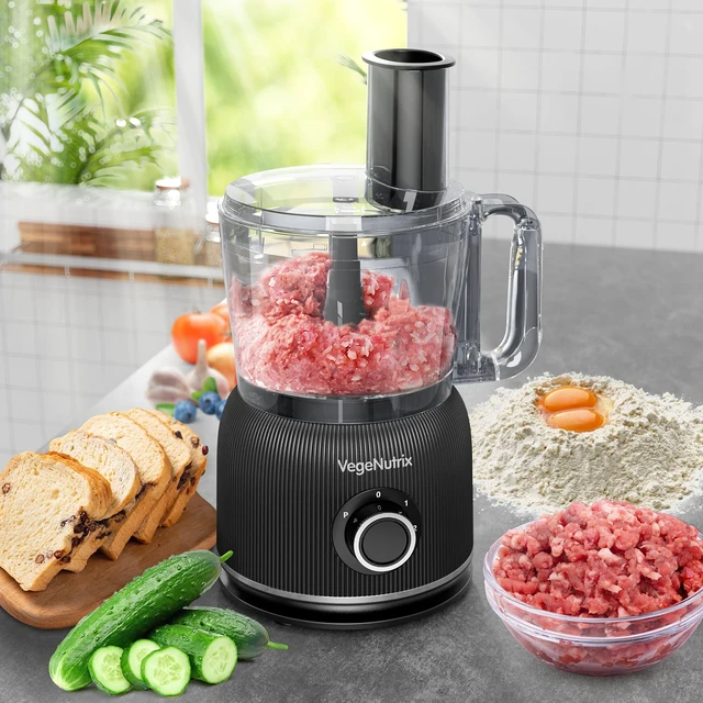Alt view image 4 of 7 - Food Processor and Blender Combo, 88 oz Food Chopper | Kitchen Appliance for Meat Vegetable and Dough, 70oz 800W Glass Jar Blender with 2 Speeds and Pulse for Smoothie, Upgrade