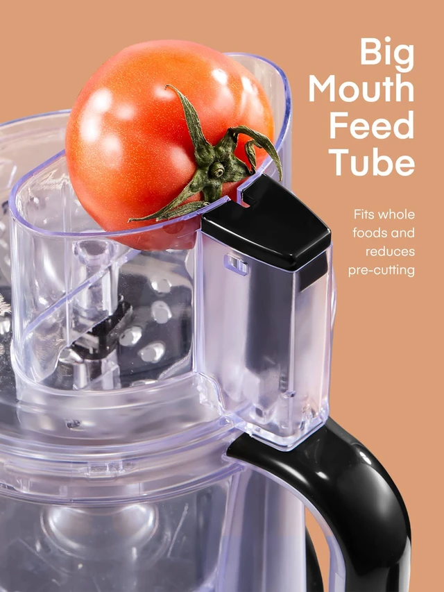 Alt view image 6 of 7 - Food Processor, 12 Cup, 2-in-1 Feed Chute Food Chopper & Meat Grinder, 500 Watt Motor, BPA Free, Stainless Steel, Procesador de Alimentos for Mincing, Dicing, Shredding, Puree & Kneading Dough