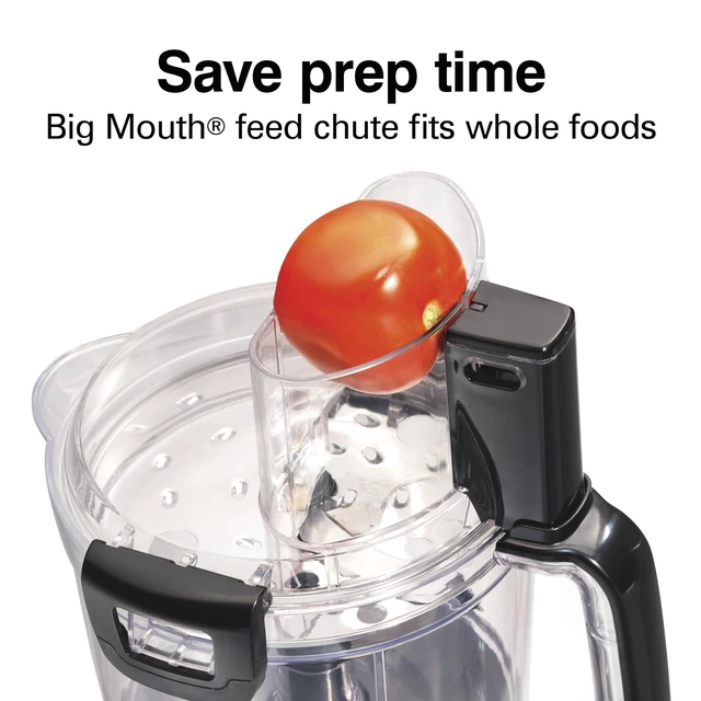 Alt view image 5 of 7 - Stack & Snap 14 Cup Food Processor and Vegetable Chopper | Dishwasher Safe Stainless Steel Blades | 3-Speed 500 Watt Motor | Includes 4-Cup Mini Food Processor Bowl | Black | 70585