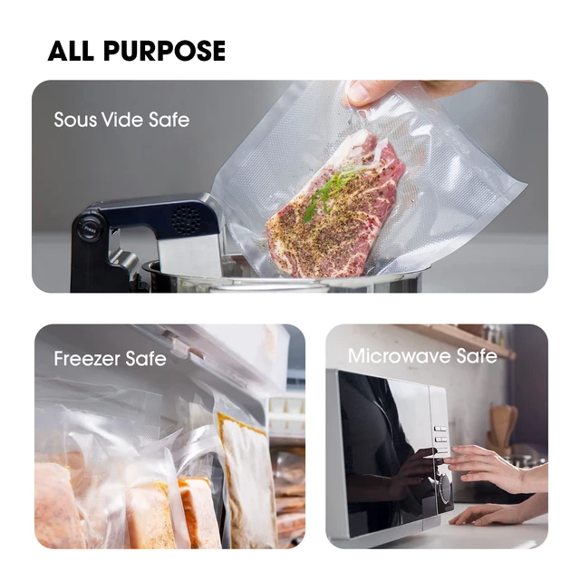 Alt view image 4 of 7 - 11" x 150' Vacuum Sealer Bags for Food Saver, Rolls with Cutter Dispenser | Commercial Grade Vacuum Sealer Rolls for Custom Sizing, BPA-Free, Ideal for Sous Vide Cooking, Meal Prep and Storage