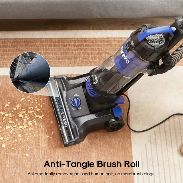 Alt view image 3 of 7 - Lightweight Powerful Upright Vacuum Cleaner for Carpet and Hard Floor, PowerSpeed, New Model,Blue,black/New Model