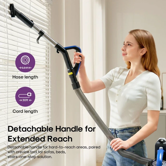 Alt view image 4 of 7 - Lightweight Powerful Upright Vacuum Cleaner for Carpet and Hard Floor, PowerSpeed, New Model,Blue,black/New Model