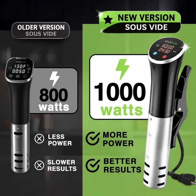 Alt view image 4 of 7 - Sous Vide Immersion Cooker Kit - Machine with Digital Timer, Temp Control, 30 Bags, Vacuum Pump, Suvee Cooker Gift for Chefs