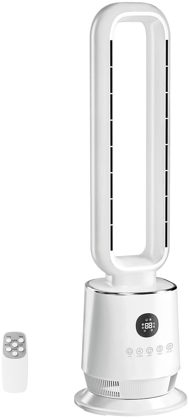 Main image of 32" Bladeless Fan, Quiet Bladeless Tower Fan for Bedroom, Smart Portable Cooling Fan with Remote, 90°Oscillating Tower Fan with 12H Timer, 3 Speeds, 3 Modes for Home, Bedroom, Dorm, Office