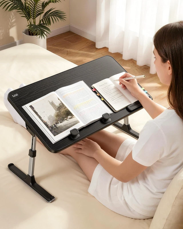 Alt view image 7 of 7 - Height & Angle Adjustable Lap Desk Laptop Stand for Bed | LightWeight Foldable Portable Laptop Table for Couch Sofa Chair Floor
