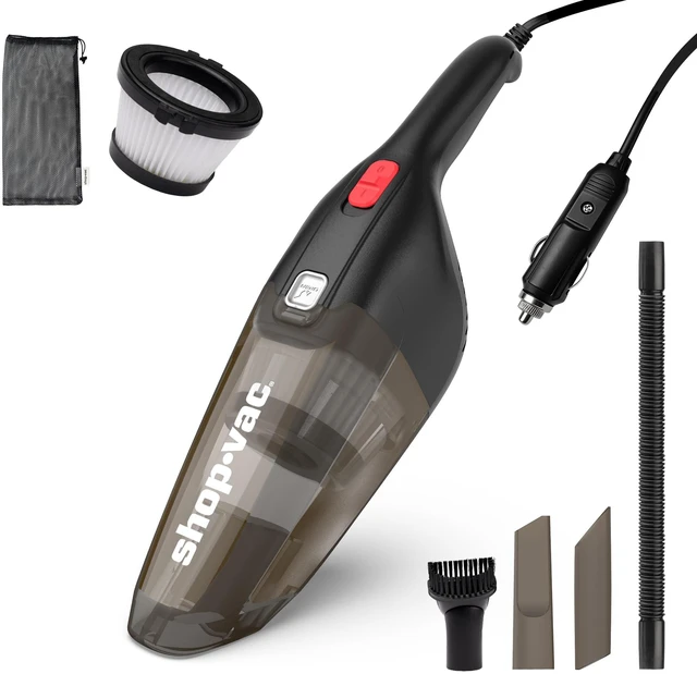 Main image of 12V Car Vacuum Cleaner, 7000 Pa Handheld Vacuum, 16 FT Cord, Black | 7000 Pa Suction Power Portable Vacuum Cleaner for Deep Interior Detail Cleaning, Multiple Nozzles, Cigarette Lighter Plug