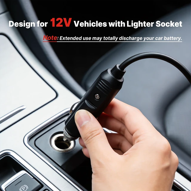 Alt view image 5 of 7 - 12V Car Vacuum Cleaner, 7000 Pa Handheld Vacuum, 16 FT Cord, Black | 7000 Pa Suction Power Portable Vacuum Cleaner for Deep Interior Detail Cleaning, Multiple Nozzles, Cigarette Lighter Plug