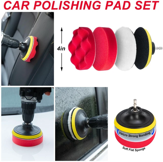 Alt view image 4 of 7 - 44Pcs Car Wash Cleaning Kit with Detailing Brushes Car Vacuum Drill Brush Set Collapsible Bucket Windshield Cleaning Tool Tire Brush Towels Complete Interior Exterior Detailing Set for Car