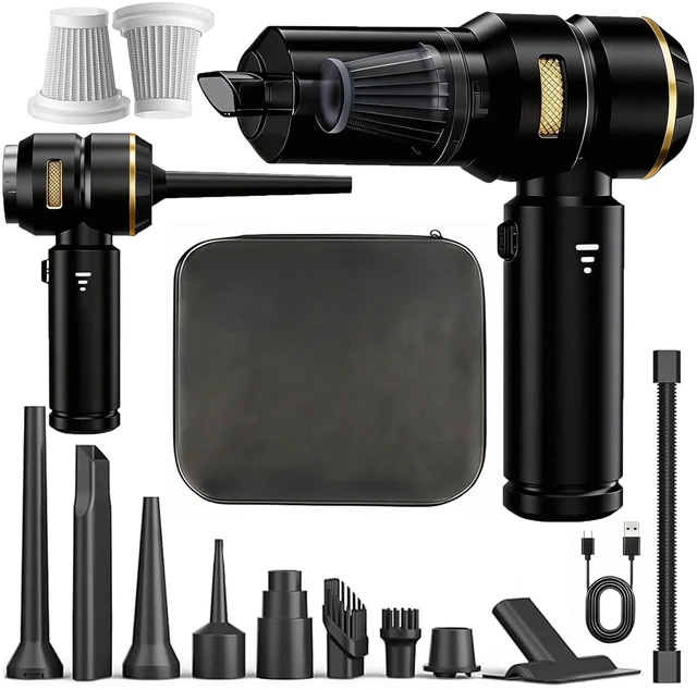 Main image of Handheld Car Vacuum Cleaner, 22000Pa Poratble Vacuum/Air Duster Super Power | 4-in-1 Cordless Vacuum Cleaner , Rechargeable, Portable, 10 Multi-Nozzles, 3 Washable Filters & 1 Case